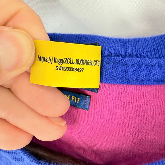 Polo Ralph Lauren Mens Small Custom Slim Fit Colorblock Graphic T-Shirt Preppy - Picture 5 of 7